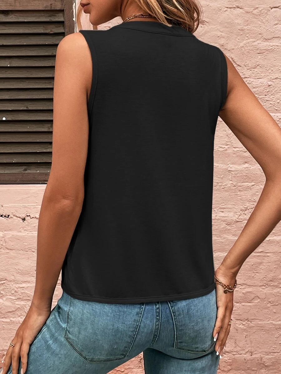 Women's Racerback Tank Tops Sleeveless Blouses Elegant Solid Color display picture 15