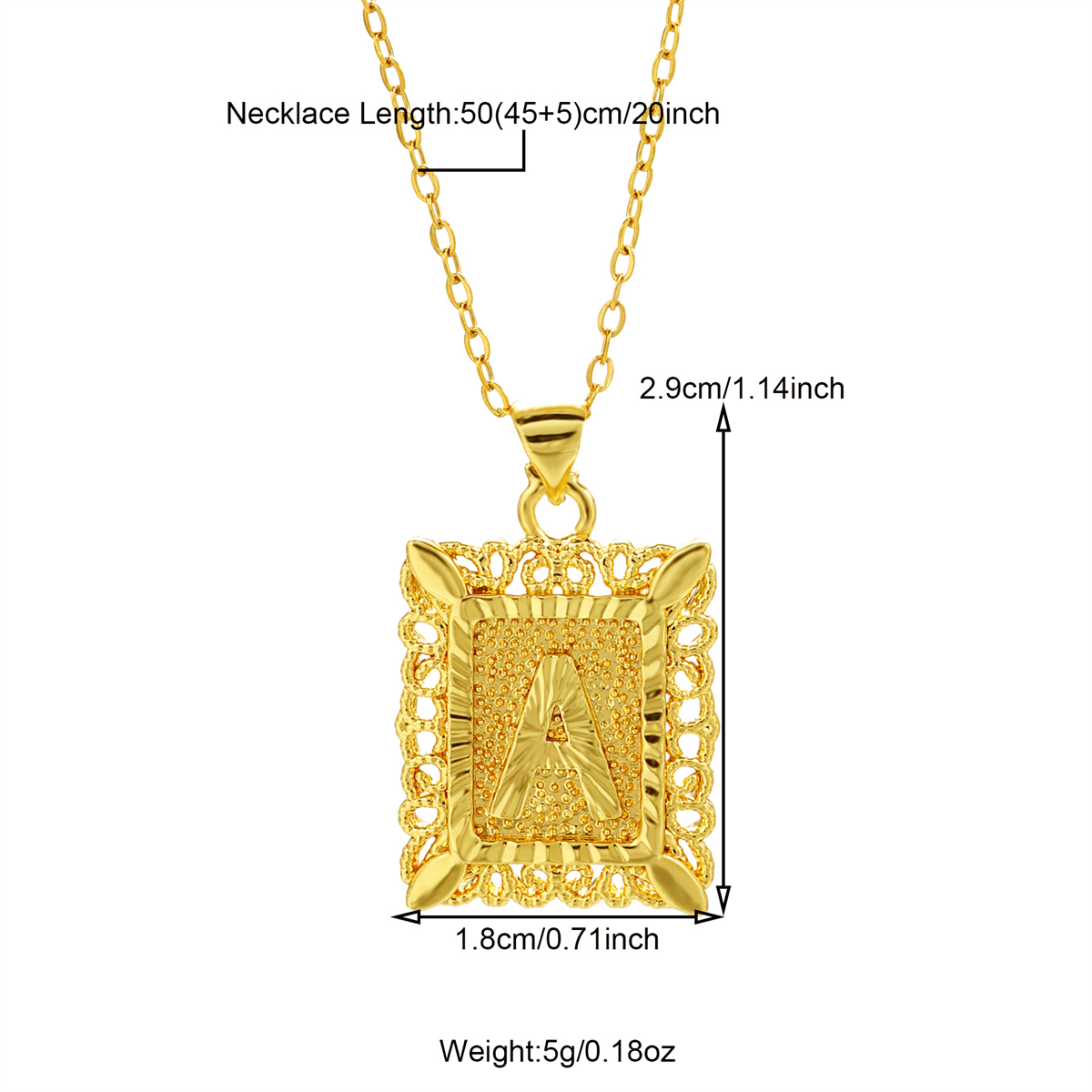 Cobre Chapados en oro de 18k Casual Ahuecar Letra Collar Colgante display picture 1