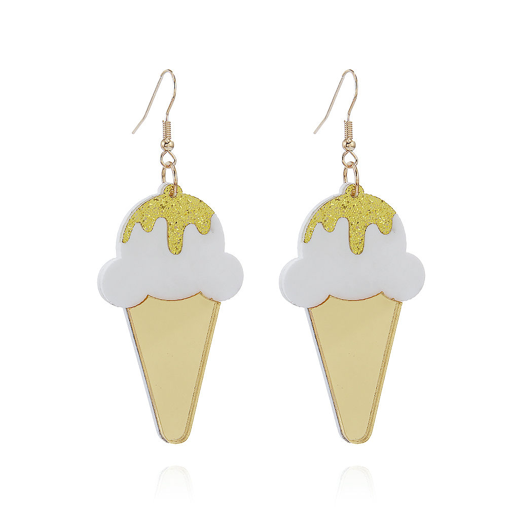 1 Pair Casual Hawaiian Tropical Ice Cream Arylic Drop Earrings display picture 3