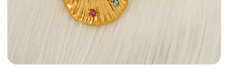 Acero Titanio Chapados en oro de 18k Elegante Estilo Clásico Enchapado Embutido Cascarón Diamantes De Imitación Aretes Collar display picture 12