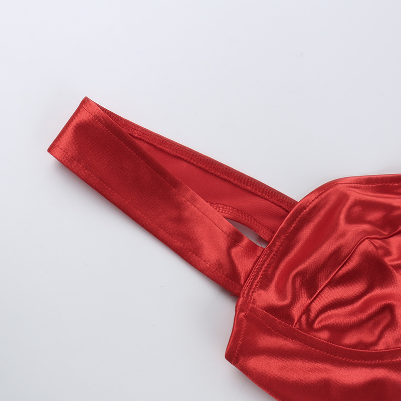 Women's Wrap Crop Top Tank Tops Streetwear Solid Color display picture 11