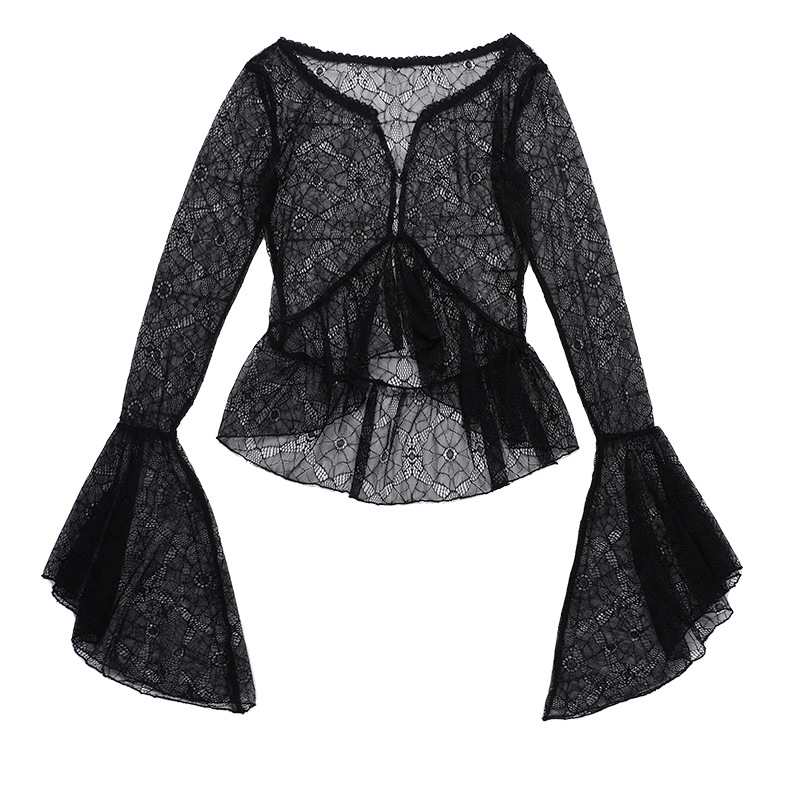 Women's Blouse Long Sleeve Blouses Sexy Spider Web display picture 19