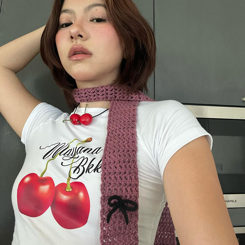 Women's T-shirt Short Sleeve T-Shirts Printing Navel Exposed Y2K Fruit display picture 6