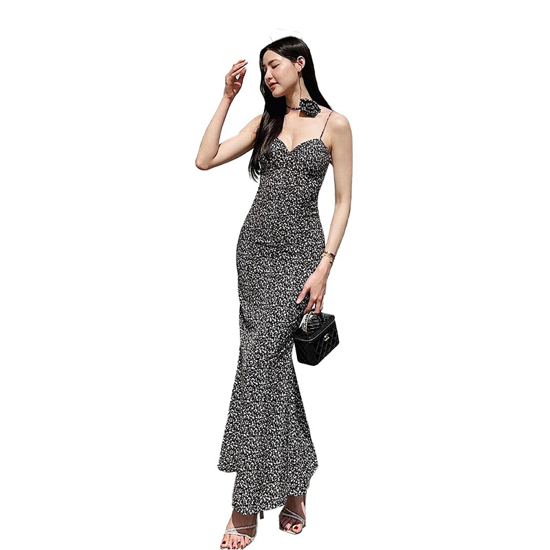 Women's Sheath Dress Strap Dress Sexy V Neck Printing Sleeveless Ditsy Floral Maxi Long Dress Holiday Daily display picture 10