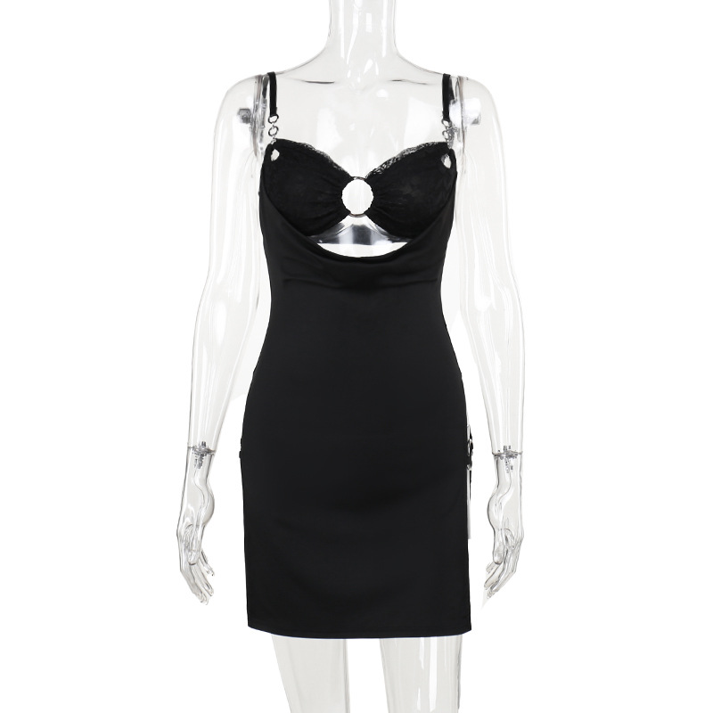 Women's Strap Dress Sexy V Neck Sleeveless Solid Color Above Knee Holiday Daily display picture 6