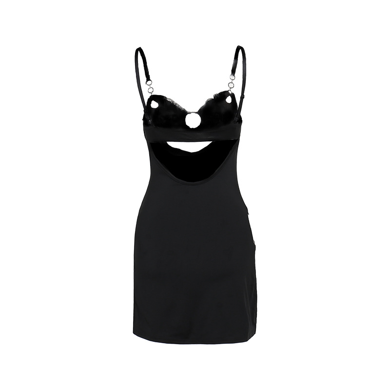 Women's Strap Dress Sexy V Neck Sleeveless Solid Color Above Knee Holiday Daily display picture 15