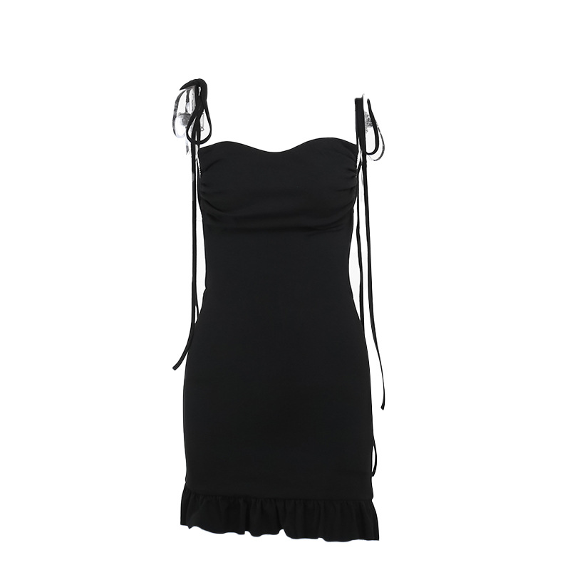 Women's Sheath Dress Strap Dress Sexy Strap Sleeveless Solid Color Above Knee Holiday Daily Date display picture 23