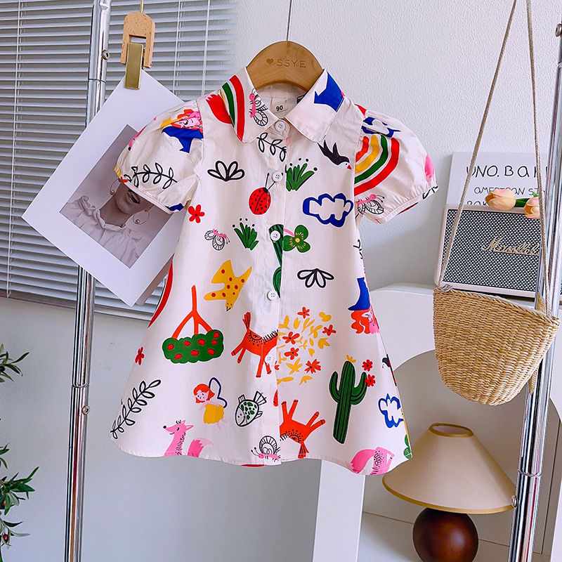 Cute Cartoon Cotton Blend Girls Dresses display picture 1