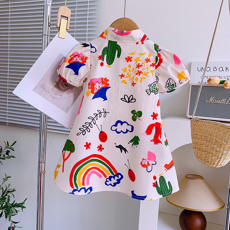 Cute Cartoon Cotton Blend Girls Dresses display picture 2