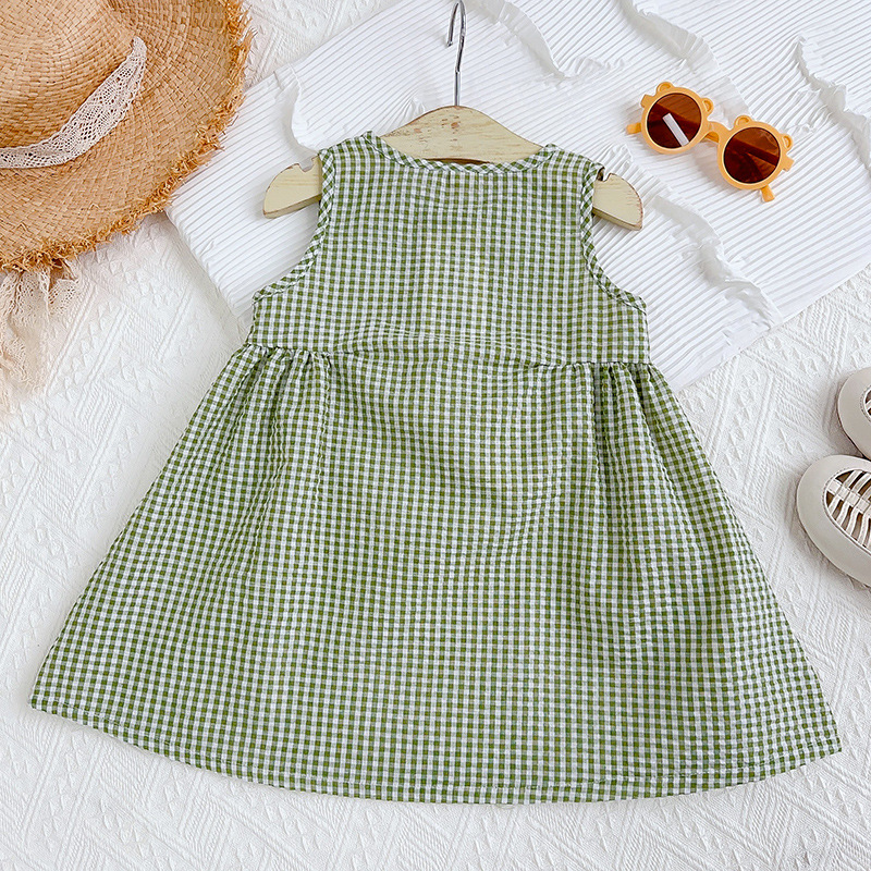 Casual Plaid Cotton Blend Girls Dresses display picture 6