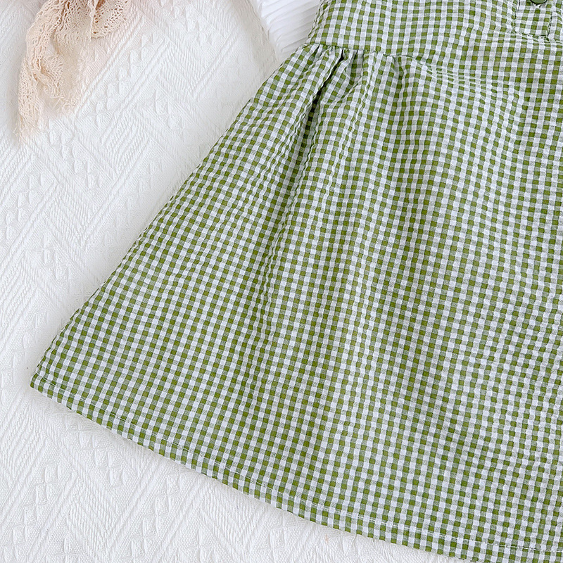 Casual Plaid Cotton Blend Girls Dresses display picture 7
