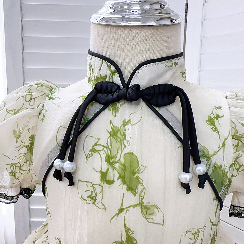 Princess Flower Cotton Blend Girls Dresses display picture 7
