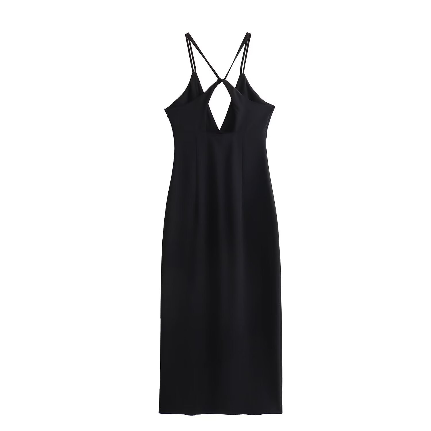 Women's Strap Dress Streetwear V Neck Sleeveless Solid Color Midi Dress Holiday Daily display picture 2