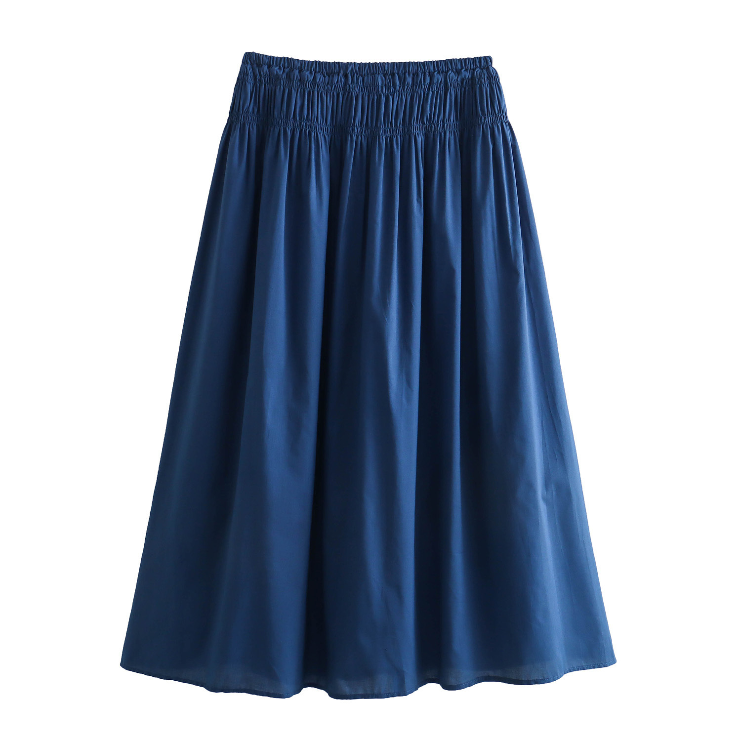 Summer Simple Style Solid Color Polyester Midi Dress Skirts display picture 3