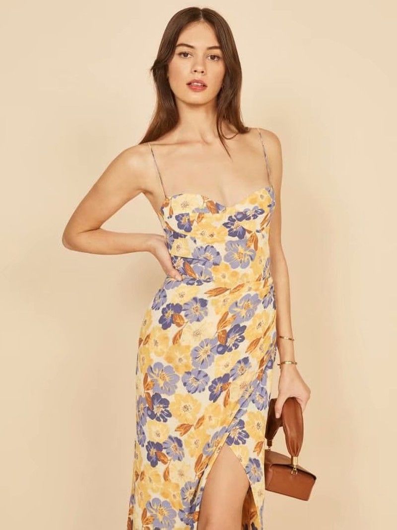 Women's Strap Dress Vacation Strap Printing Sleeveless Flower Midi Dress Holiday Daily display picture 1