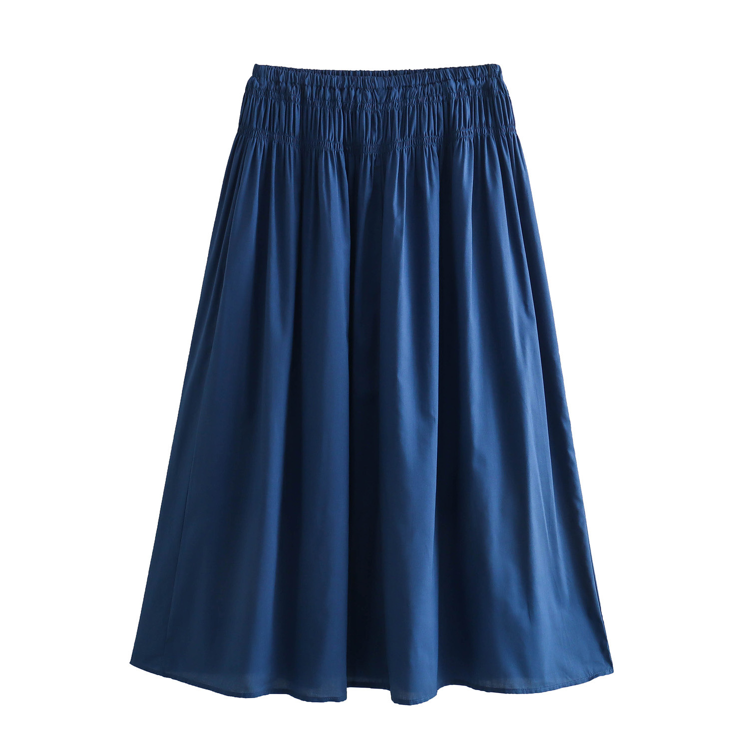 Summer Simple Style Solid Color Polyester Midi Dress Skirts display picture 5