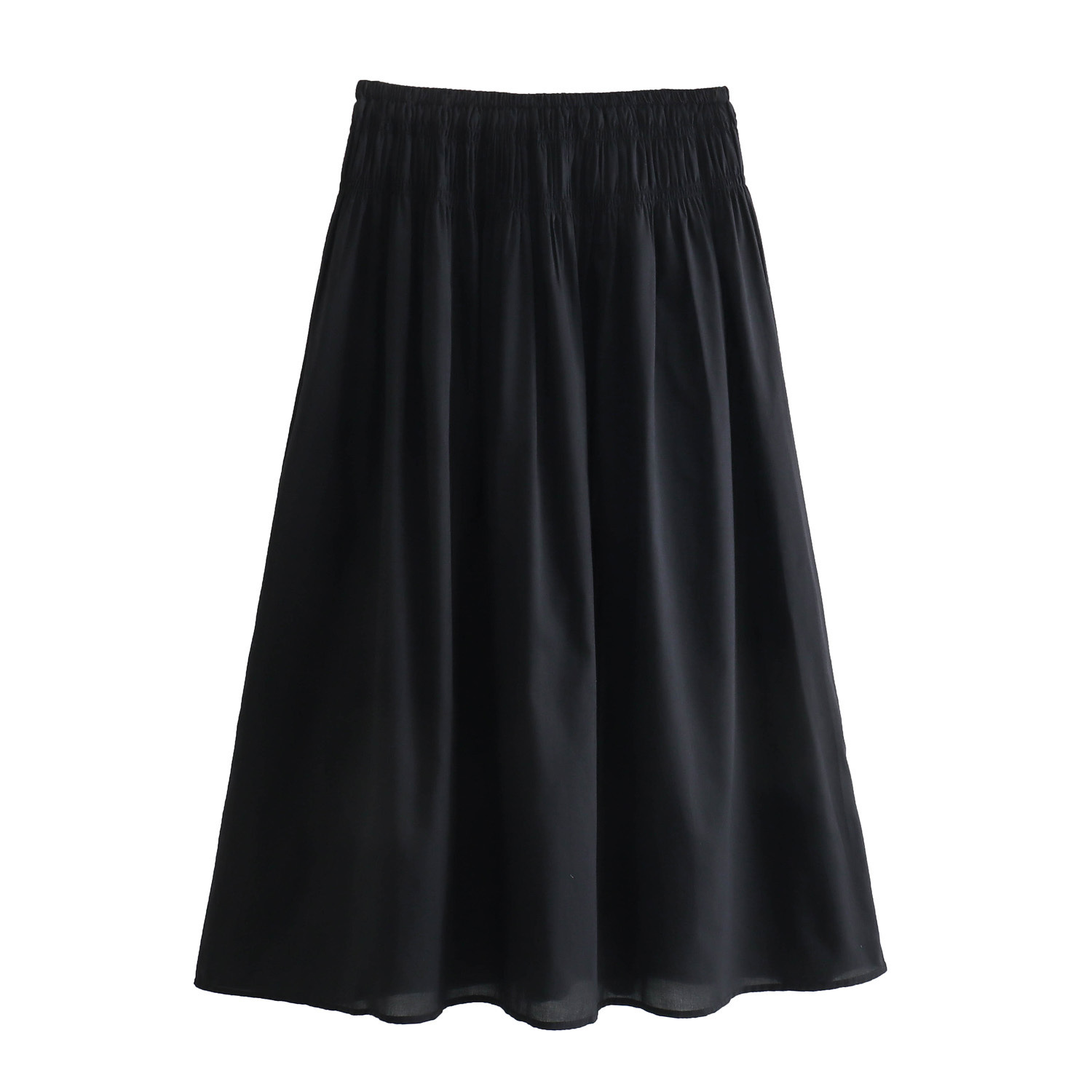 Summer Simple Style Solid Color Polyester Midi Dress Skirts display picture 6