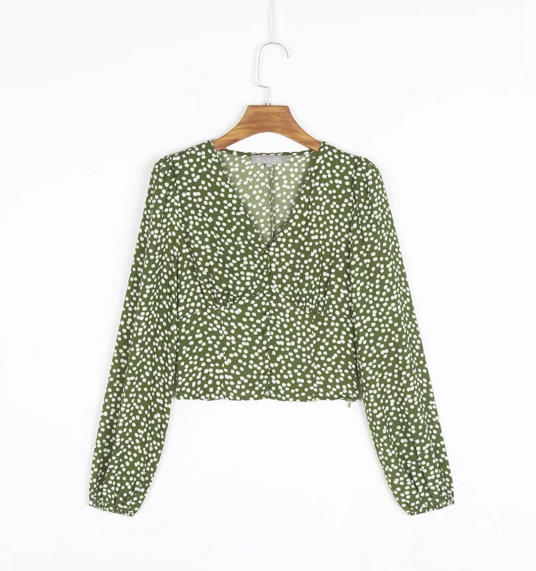 Women's Blouse Long Sleeve Blouses Printing Button Vacation Polka Dots display picture 1