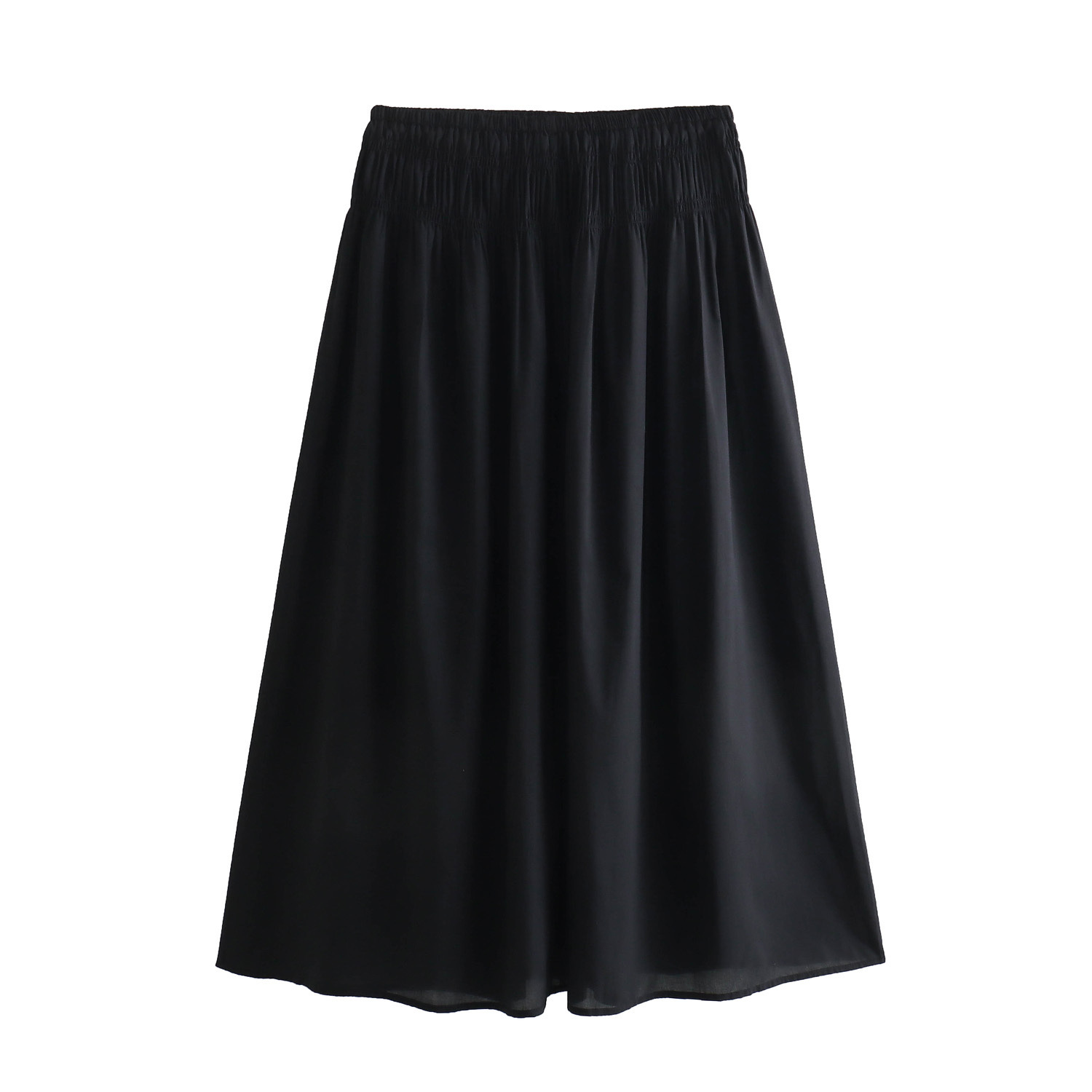 Summer Simple Style Solid Color Polyester Midi Dress Skirts display picture 7
