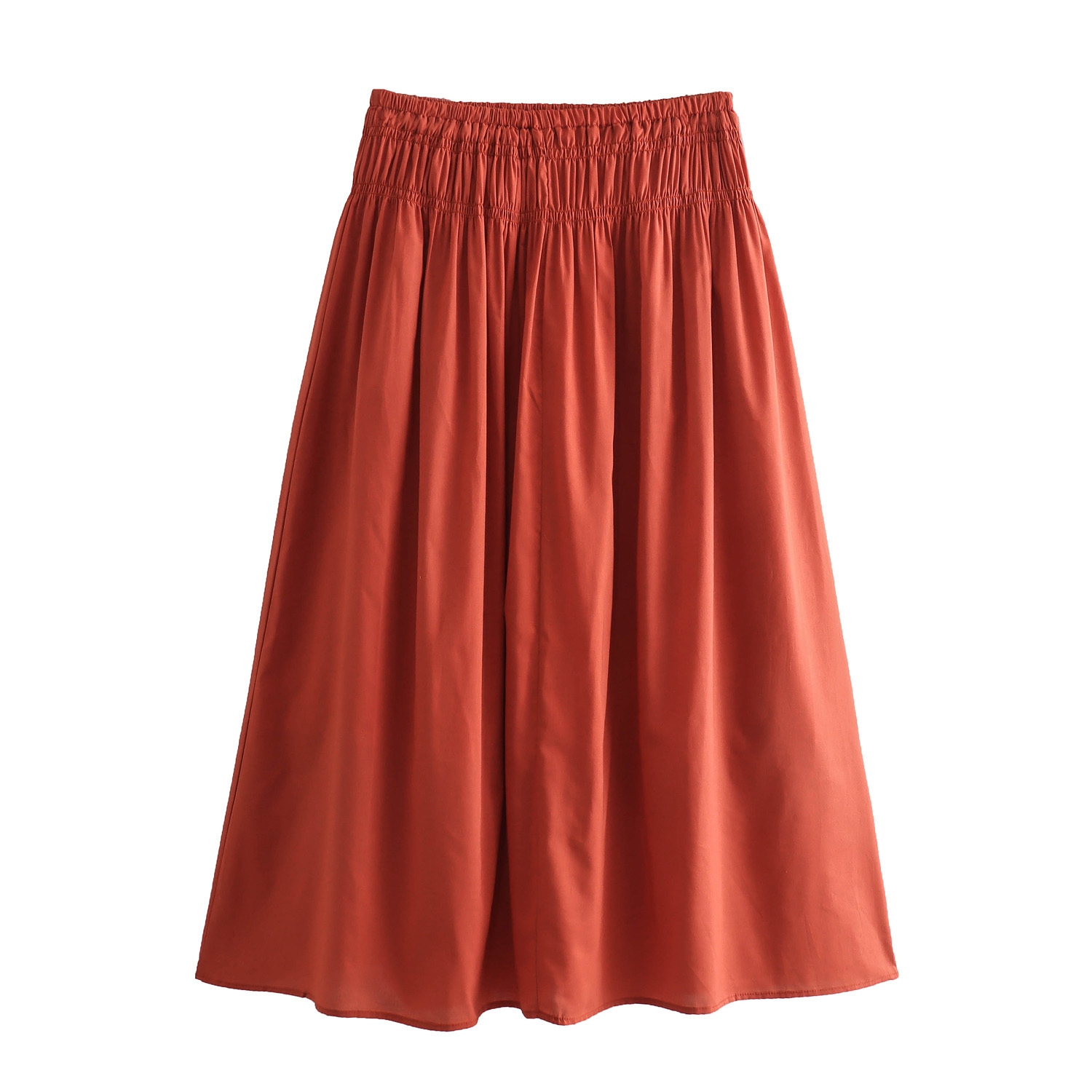Summer Simple Style Solid Color Polyester Midi Dress Skirts display picture 9