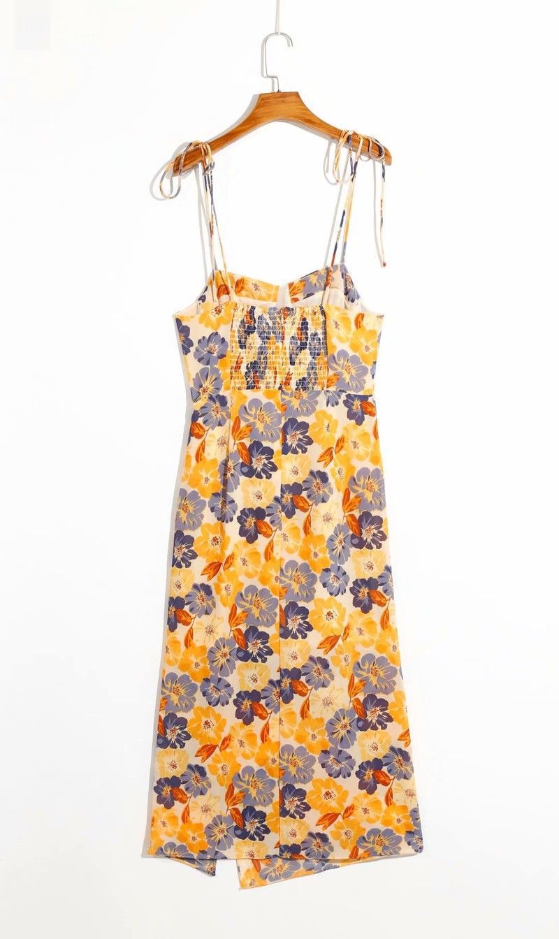 Women's Strap Dress Vacation Strap Printing Sleeveless Flower Midi Dress Holiday Daily display picture 11