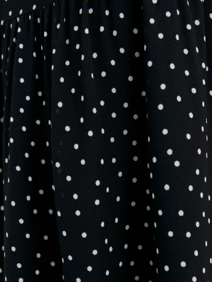 Women's Regular Dress Vacation V Neck Tassel Short Sleeve Polka Dots Solid Color Maxi Long Dress Daily display picture 14