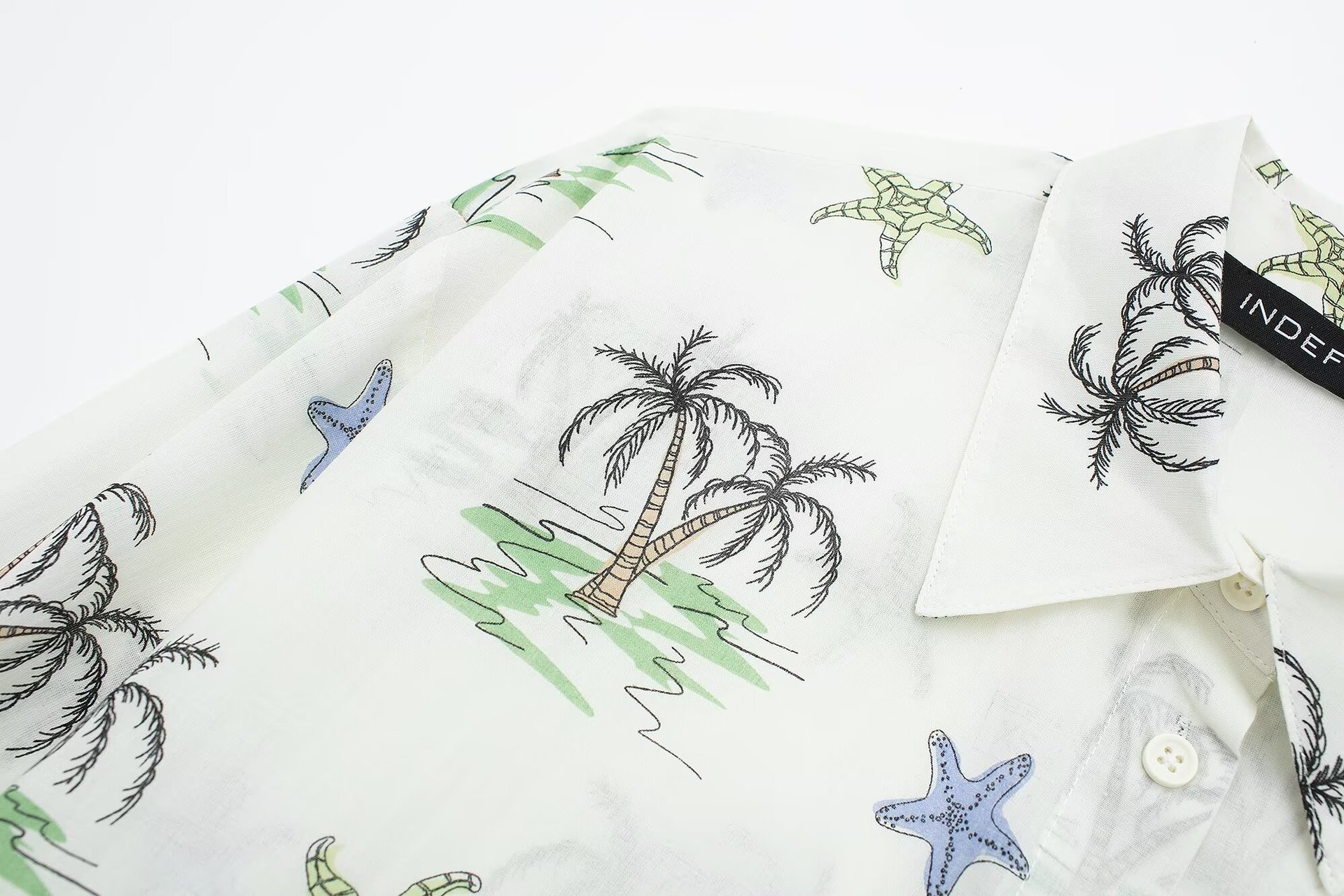 Women's Blouse Long Sleeve Blouses Printing Button Vacation Coconut Tree display picture 4