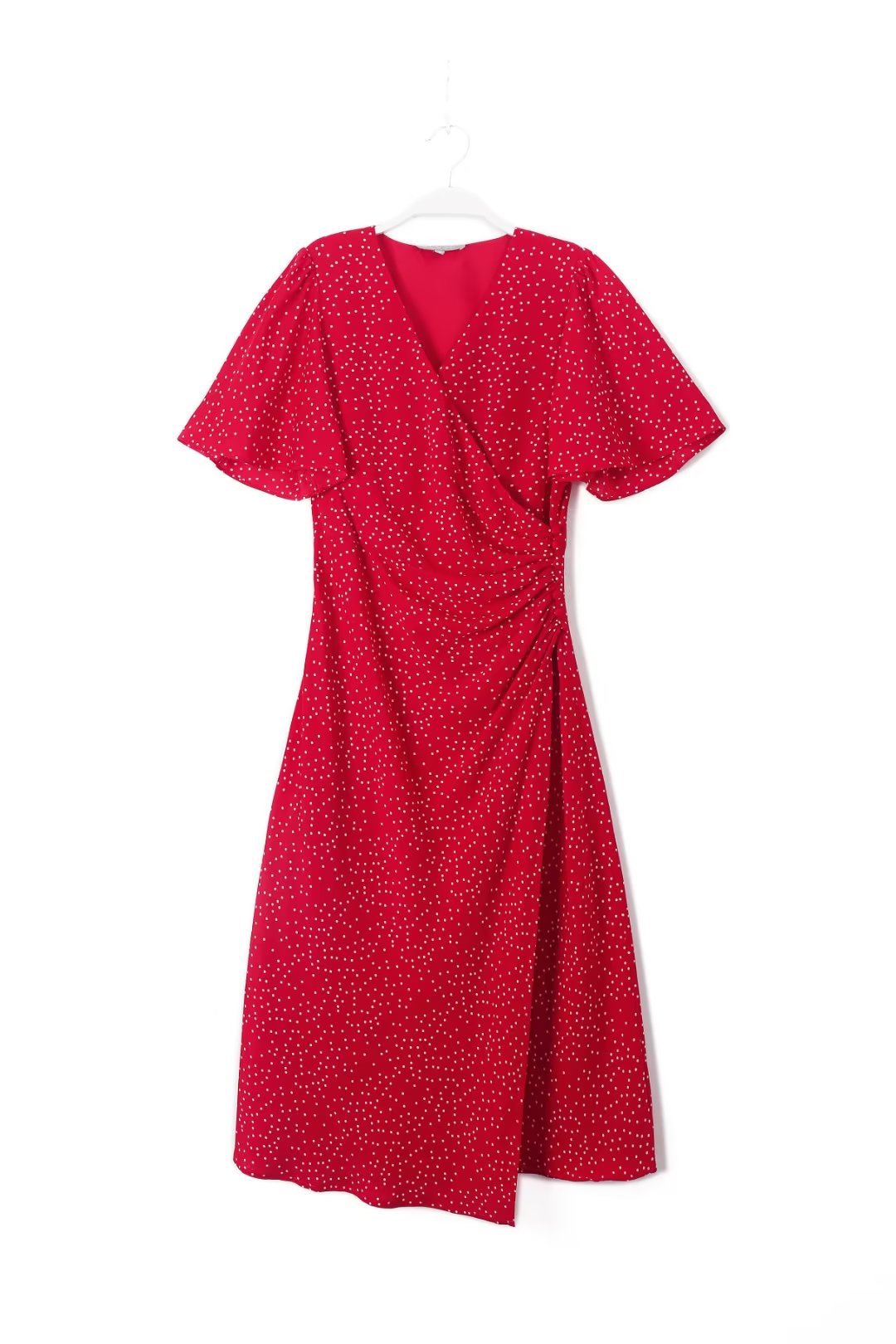 Women's Regular Dress Streetwear V Neck Tassel Short Sleeve Polka Dots Knee-Length Holiday Daily display picture 6