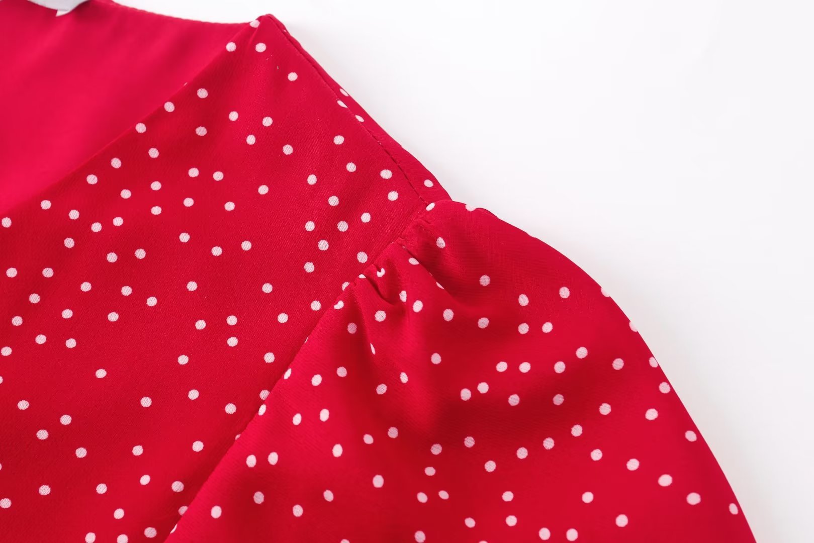 Women's Regular Dress Streetwear V Neck Tassel Short Sleeve Polka Dots Knee-Length Holiday Daily display picture 9