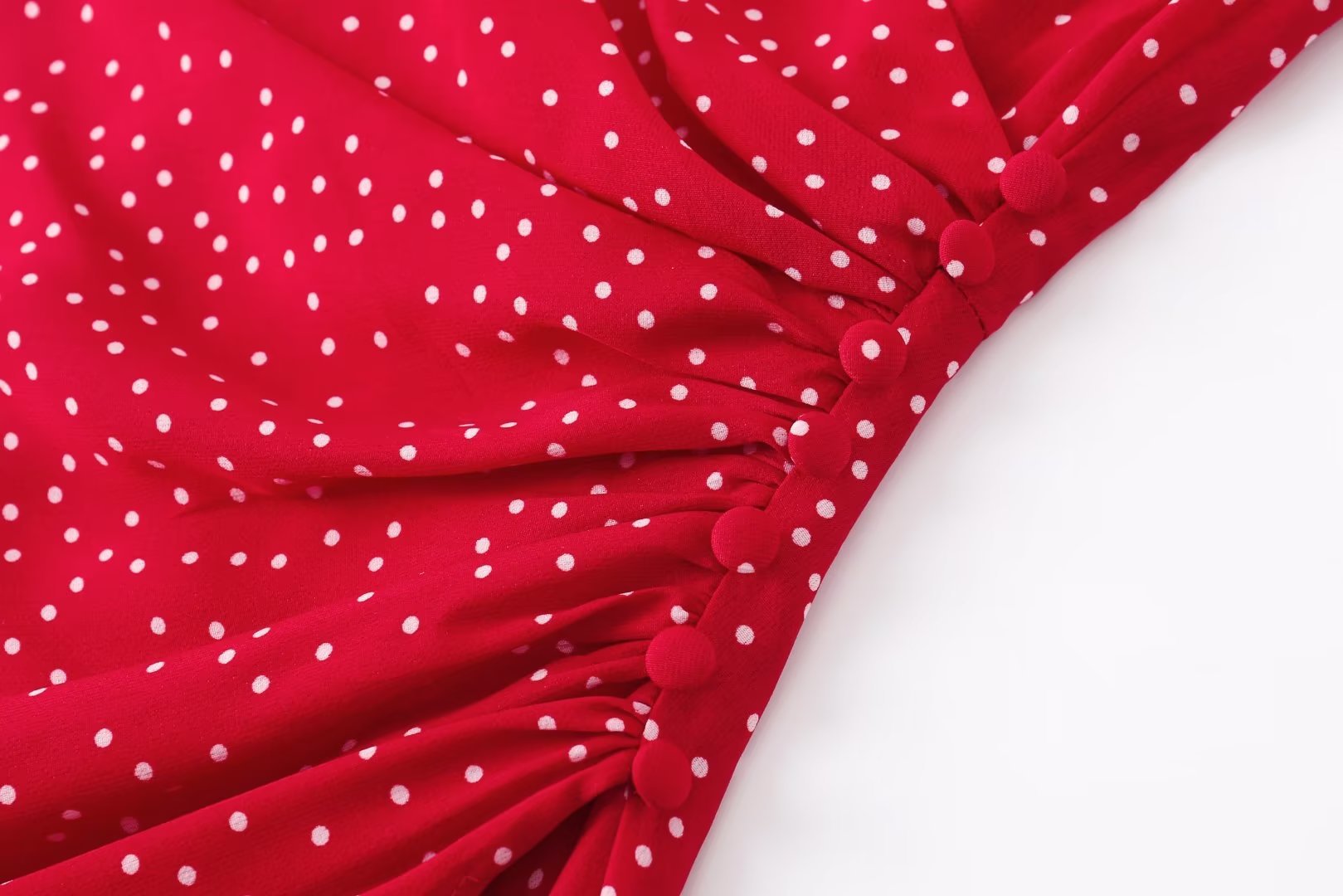 Women's Regular Dress Streetwear V Neck Tassel Short Sleeve Polka Dots Knee-Length Holiday Daily display picture 11