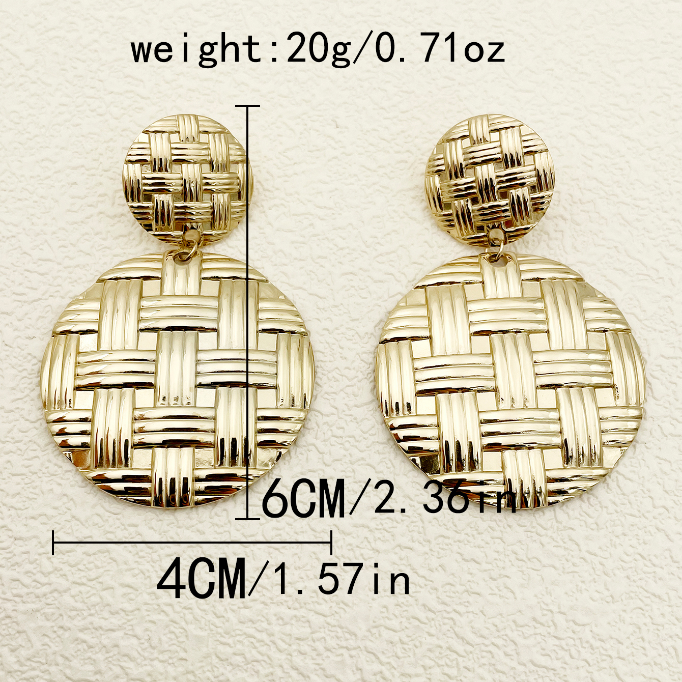 1 Pair Basic Modern Style Classic Style Round Flower Plating 304 Stainless Steel Gold Plated Drop Earrings display picture 4