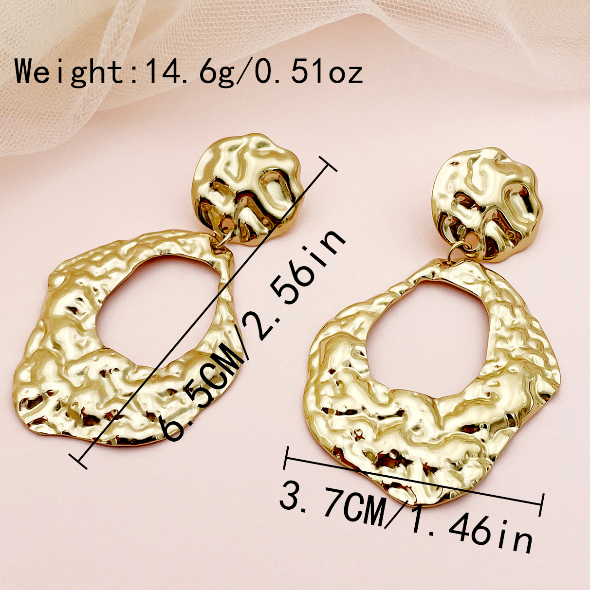 1 Pair Basic Modern Style Classic Style Round Flower Plating 304 Stainless Steel Gold Plated Drop Earrings display picture 5
