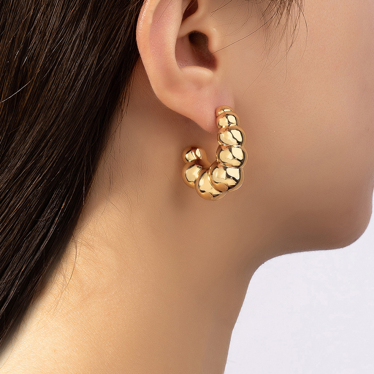 1 Pair Simple Style Classic Style Geometric Irregular Plating Arylic 18K Gold Plated Ear Studs display picture 8