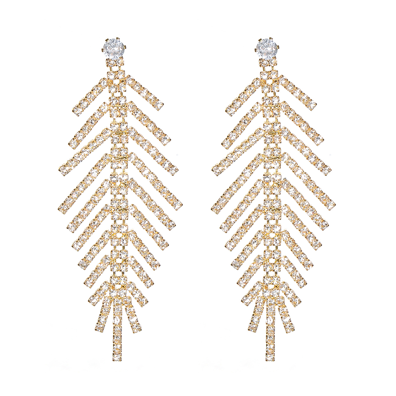 1 Pair Simple Style Classic Style Solid Color Inlay Copper Alloy Rhinestones Drop Earrings display picture 6