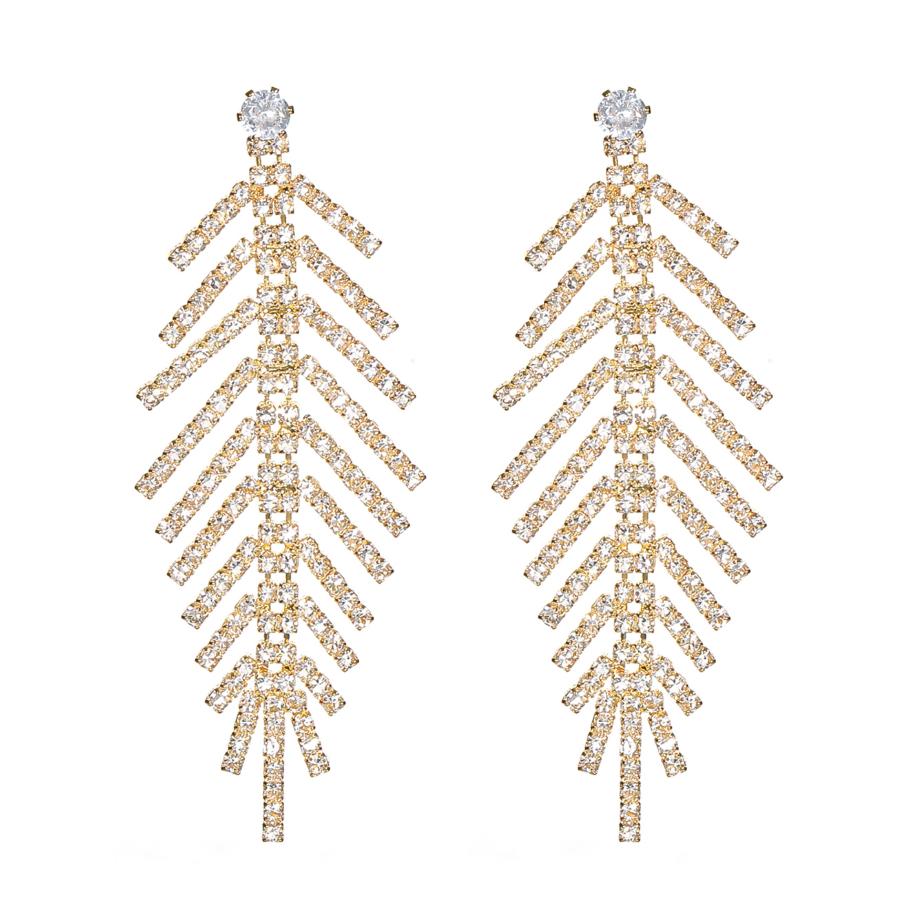 1 Paire Style Simple Style Classique Couleur Unie Incruster Alliage De Cuivre Strass Boucles D'oreilles display picture 6