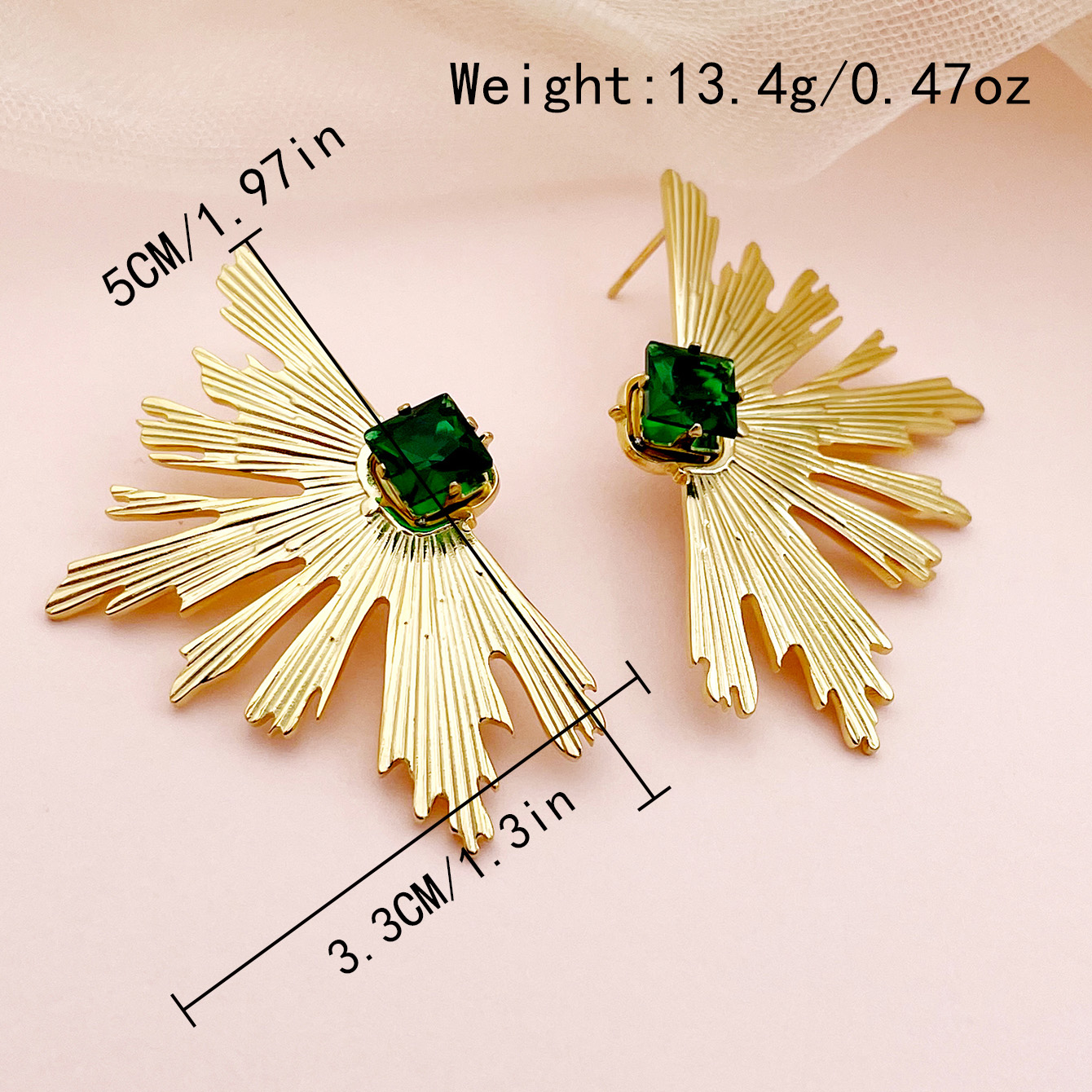 1 Pair Fairy Style Casual Korean Style Sector Flower Butterfly Plating Inlay 304 Stainless Steel Artificial Gemstones Artificial Pearls Gold Plated Ear Studs display picture 8