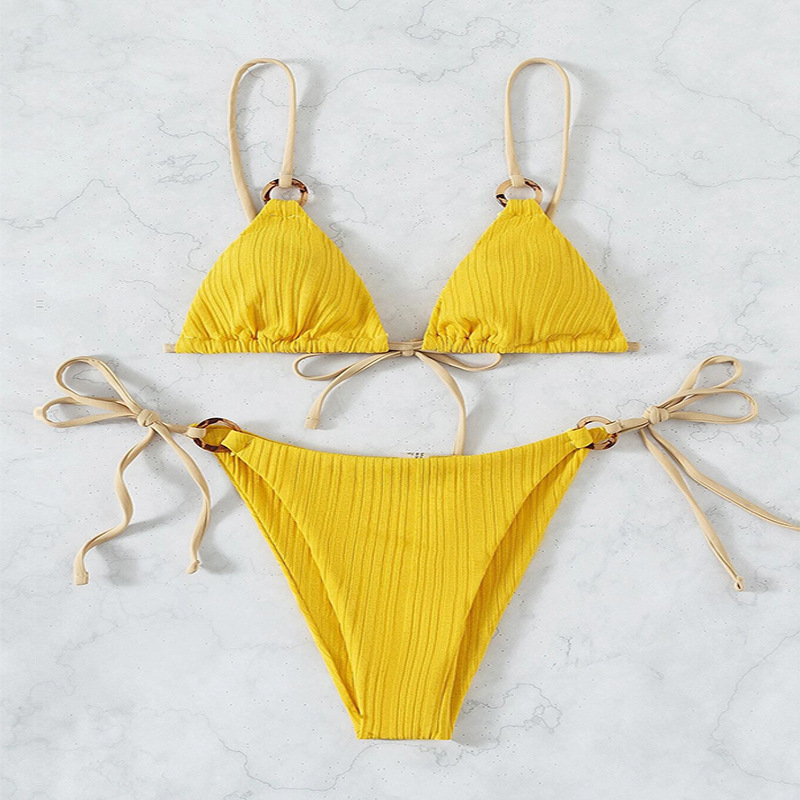 Women's Solid Color 2 Piece Set Bikinis display picture 21
