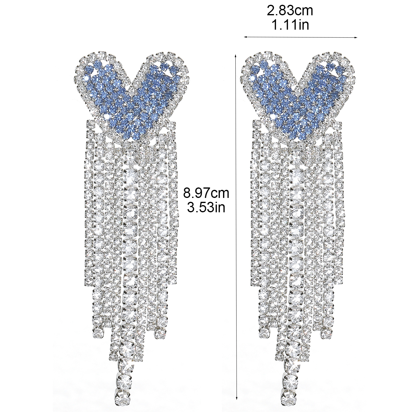 1 Pair Simple Style Classic Style Solid Color Inlay 304 Stainless Steel 316 Stainless Steel  Rhinestones Drop Earrings display picture 2
