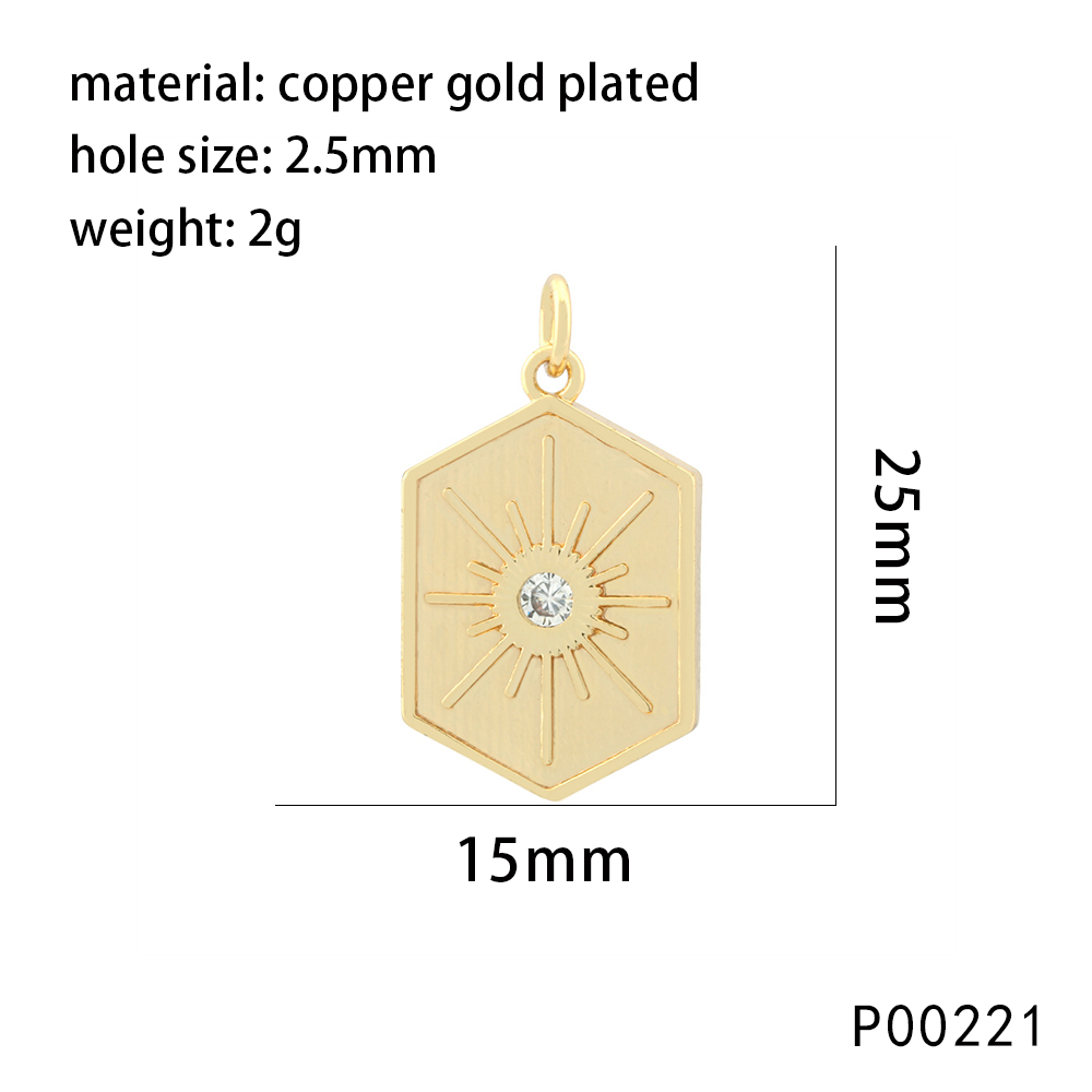 1 Piece 25*15mm Copper Zircon 18K Gold Plated Geometric Devil's Eye Heart Shape Pendant Chain display picture 4