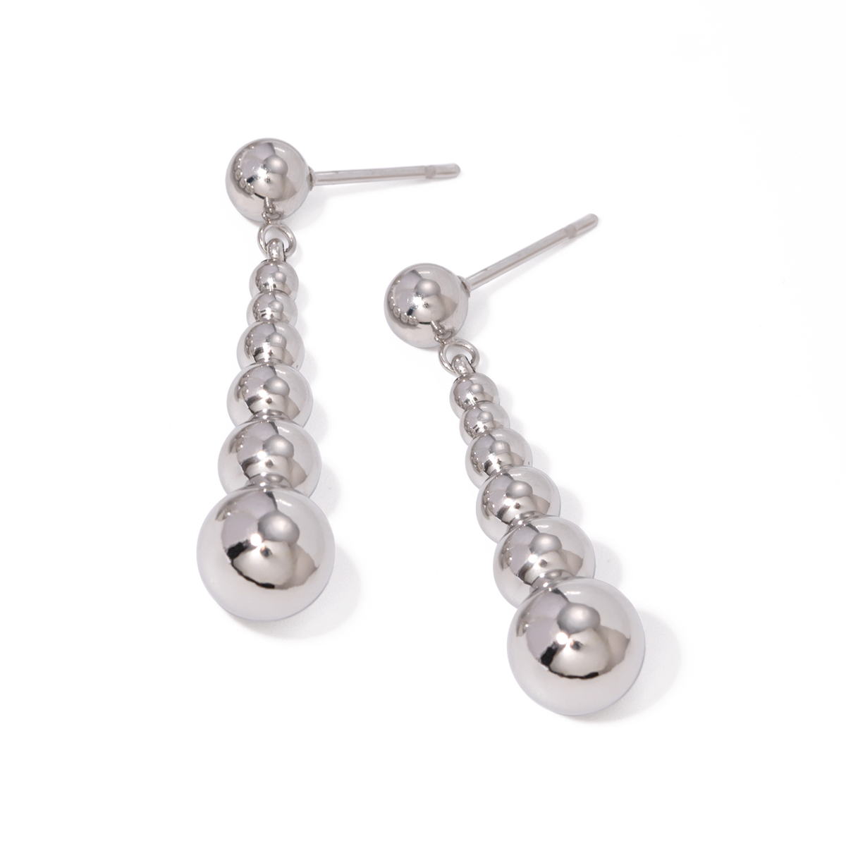 1 Pair IG Style Basic Modern Style Round Ball Plating 304 Stainless Steel 18K Gold Plated Ear Studs display picture 2