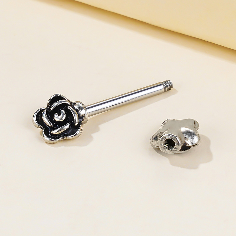 1 Piece Nipple Rings & Studs Basic Modern Style Classic Style Rose 304 Stainless Steel Nipple Rings & Studs display picture 2