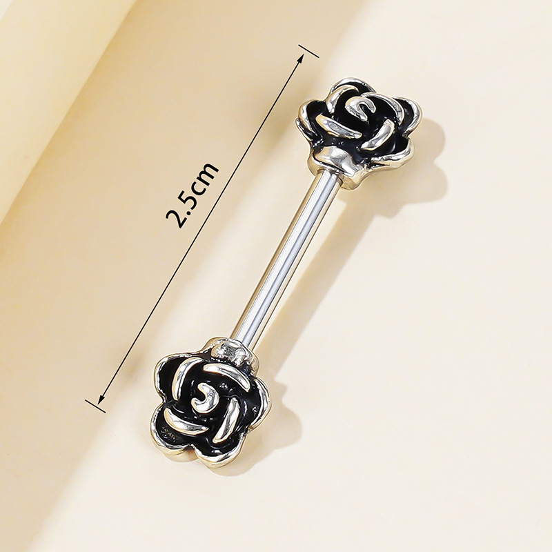 1 Piece Nipple Rings & Studs Basic Modern Style Classic Style Rose 304 Stainless Steel Nipple Rings & Studs display picture 3
