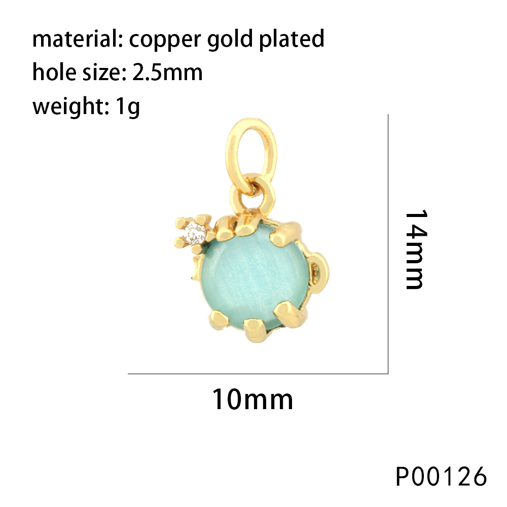 1 Piece 15*9mm Copper Zircon 18K Gold Plated Starfish Hippocampus Pendant Chain display picture 5