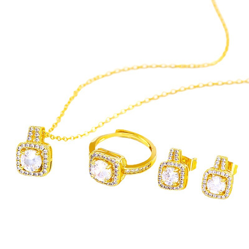 Elegant Lady Streetwear Geometric Alloy Inlay Zircon Women's Jewelry Set display picture 9