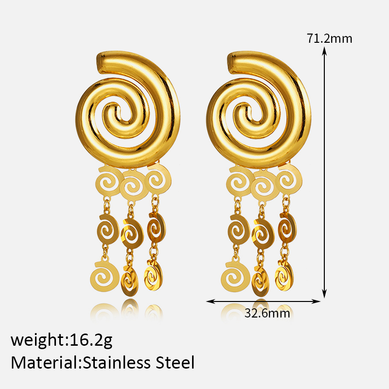 1 Paire De Base Style Moderne Style Classique Cercle Couleur Unie Placage Acier Inoxydable 304 Plaqué Or 18K Boucles D'oreilles display picture 1