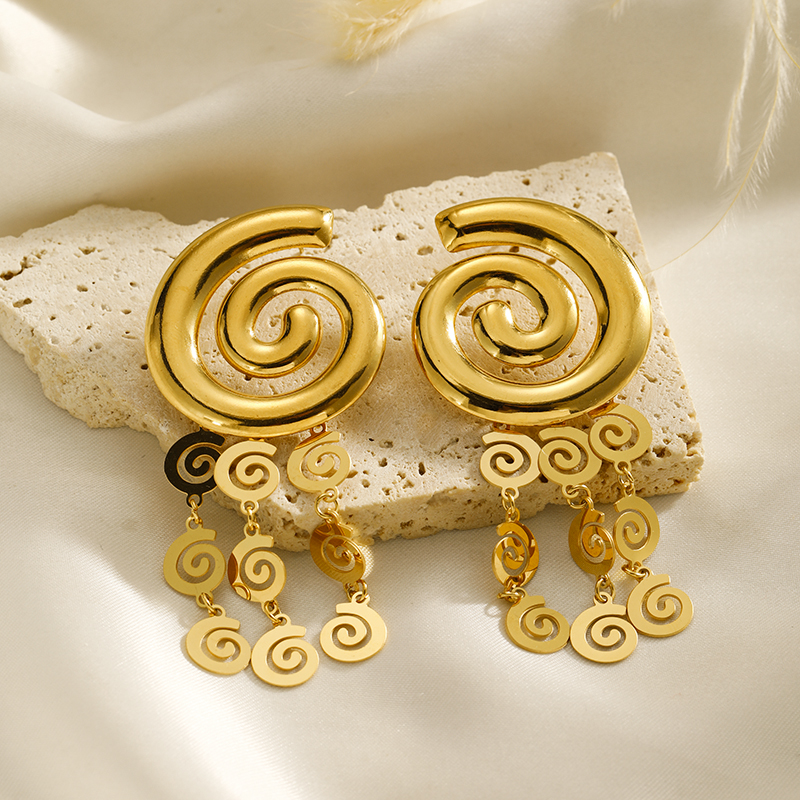 1 Paire De Base Style Moderne Style Classique Cercle Couleur Unie Placage Acier Inoxydable 304 Plaqué Or 18K Boucles D'oreilles display picture 5