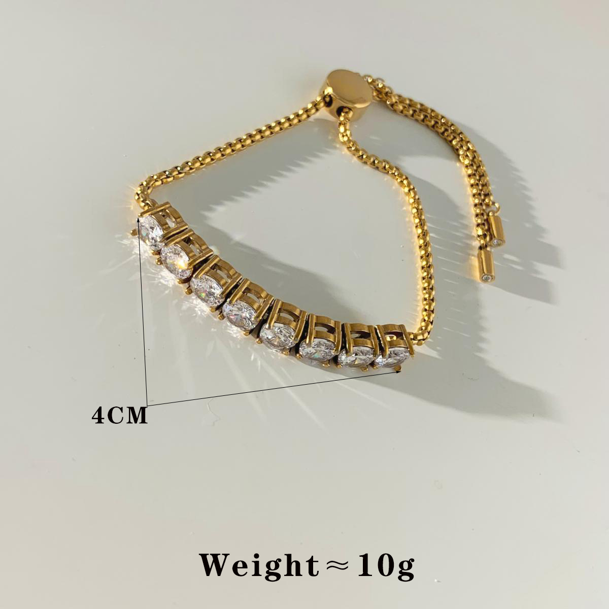 304 Stainless Steel 16K Gold Plated White Gold Plated Gold Plated Casual Plating Inlay Color Block Zircon Bracelets display picture 8