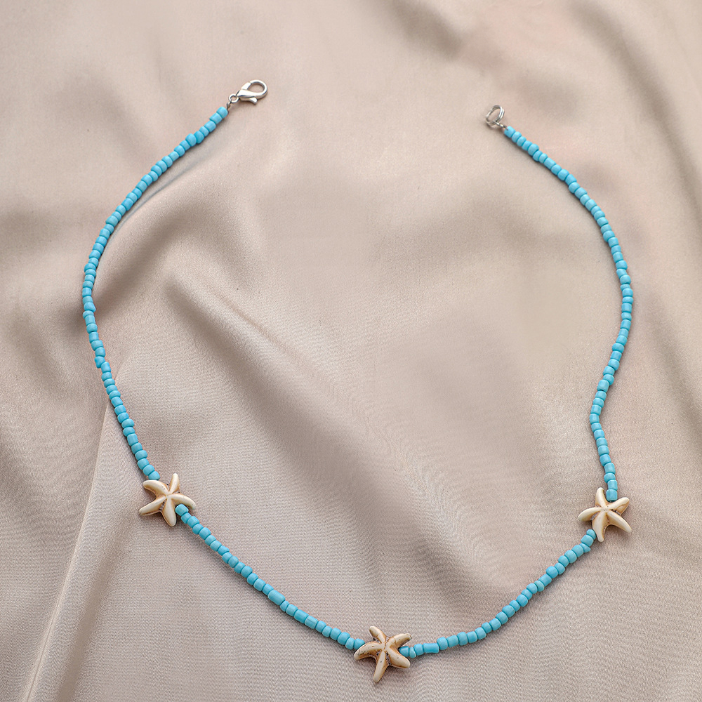 Wholesale Jewelry Simple Style Classic Style Starfish Shell Resin Shell Beaded Choker display picture 3