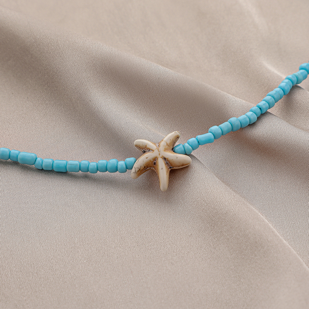Wholesale Jewelry Simple Style Classic Style Starfish Shell Resin Shell Beaded Choker display picture 4