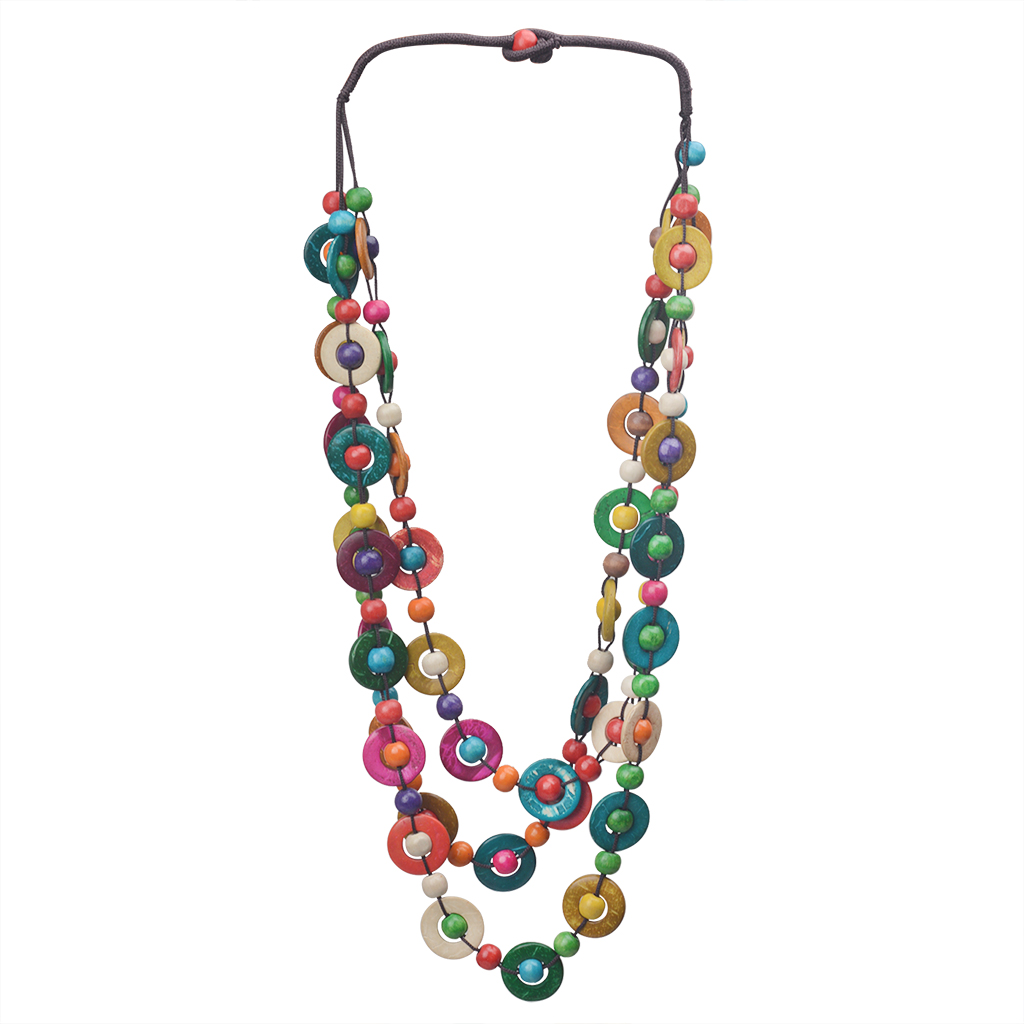 Großhandel Schmuck Ethnischer Stil Bohemien Geometrisch Holzperlen Kokosnuss Schale Perlen Halskette display picture 18